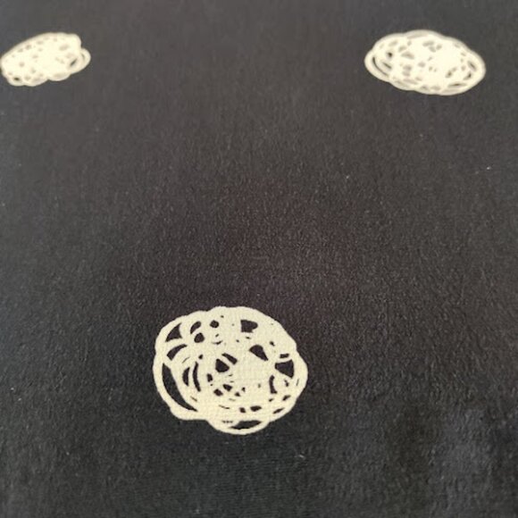 KATE SPADE Silk Polka Dot Black + Cream Shift Dress 3/4 Bell Sleeve Mod Retro 2 - Picture 13 of 15